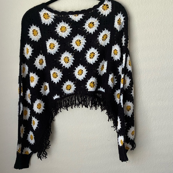Haute Hippie Black and White Crew Neck Sweater - Picture 4 of 4
